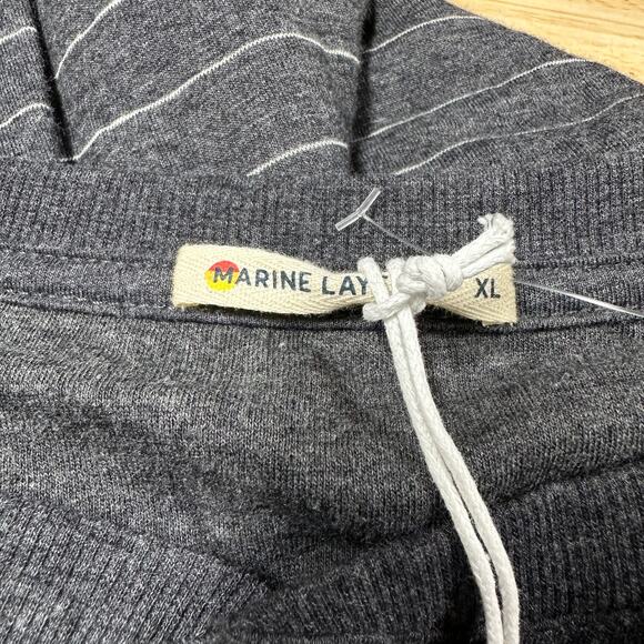 Marine Layer NWT Double Knit Henley in Faded Black Gray White Men's Size XL - Picture 4 of 10